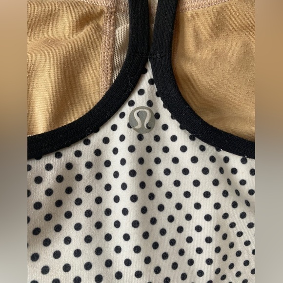 Lululemon Polka Dot Workout Tank No Bra Cups No Size - Picture 3 of 6